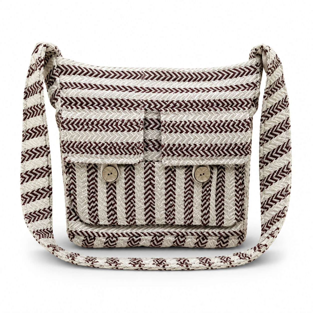 Purple Twisted Hemp Shoulder Bag